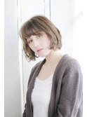 外はねニュアンスカールボブスタイル
