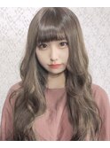 ロングにして小顔に！