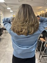 ラボ(LABO) バレイヤージュ×レイヤーカット/バタフライレイヤー