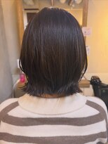 ヘアリゾート粋 ウナム 新宿東口店(enam)&nbsp;透明感ダークブラウン/ミディアム/外ハネボブ