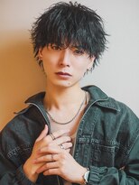 ルーストデラックス 京都河原町三条(ROOST dx)&nbsp;MEN’S/リバースセンターパート/ニュアンスパーマ/河原町