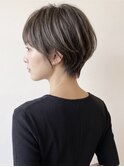 夏カラー◎ナチュラルショート暗め×くびれカット小顔美人ヘア
