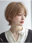 白髪ぼかし脱白髪染め大人ショート40代50代60代