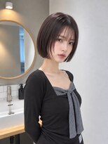 フォト 新宿三丁目(foto)&nbsp;髪質改善縮毛矯正地毛風ストレート切りっぱなしボブ