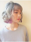 ホワイト×パープル