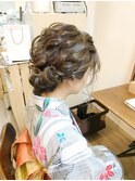 浴衣着付けシニヨンアレンジ【ヘアアレンジ 立川南/立川/立川】
