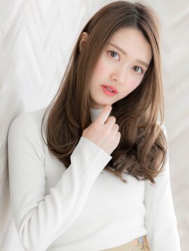 ローマ ギンザ(ROMA Ginza) 【ROMA】愛されラベンダーベージュ/耳かけウェーブパーマロング