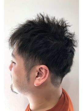 リアンヘアー フラット(Lien hair flat) メンズ2ブロックツイストパーマスタイル