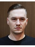 <理容室><バーバー>七三フェードツーブロックサイドパート
