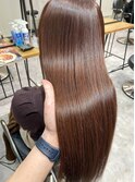 20代30代/大人可愛い/髪質改善/艶感ストレートベージュ