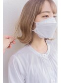 外ハネボブ ベージュカラー