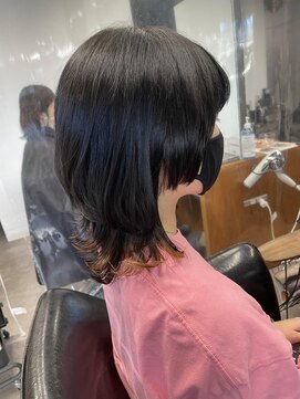 シェル 吉祥寺(shell) グレージュカラー/ボブウルフ/黒髪/ココアベージュ