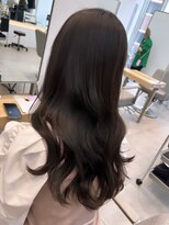 chocolate color _グレージュカラーココアベージュボブウルフ