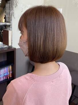 ヘアーメイク アチャ(hair make accha) 【ミニボブ】髪質改善と明るい白髪染め