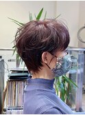 マッシュショート/耳かけショート/くびれ/ピンク/梅田/茶屋町