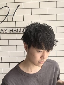 オールデイハローズ 京都駅前店(ALL DAY HELLO`S) 大人マッシュかわいくないメンズパーマ【京都駅】30代40代