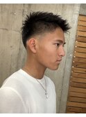 メンズカットツーブロックベリーショート