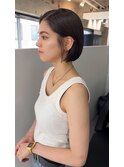 切りっぱなしボブグレージュオリーブグレーミニボブアゴしたボブ