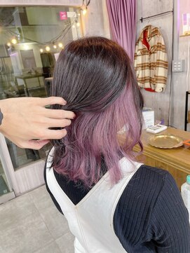 ミラク 町田(MIRAC) 【MIRAC町田店】インナーカラーラベンダーピンク