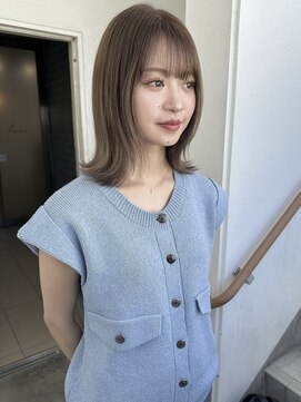 ムード(mood) グレージュ/オリーブベージュ/ダブルカラー/ボブ/髪質改善