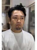 30代七三分けビジネス刈り上げ梅田メンズ