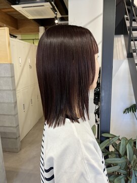 トゥループレイス(true place) ぱつっとロブ/レッドブラウン