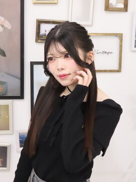 さらツヤ　ストレートハーフ