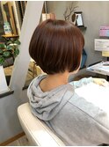 小顔丸みショートボブ