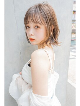 サングース(Sungoose) 韓国風ミディ＃マロンベージュAラインボブ