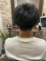 ハサミバイアトリエナガノ 千葉(8sami by atelier nagano)&nbsp;MEN’SHAIR ウルフ アッシュブラックカルマパーマベリーショート