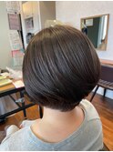 丸みショート×ナチュラルブラウン 