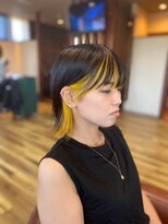 ヘアー キューブ フィール 都町店(hair cube feel)&nbsp;イエローフェイスフレーミング