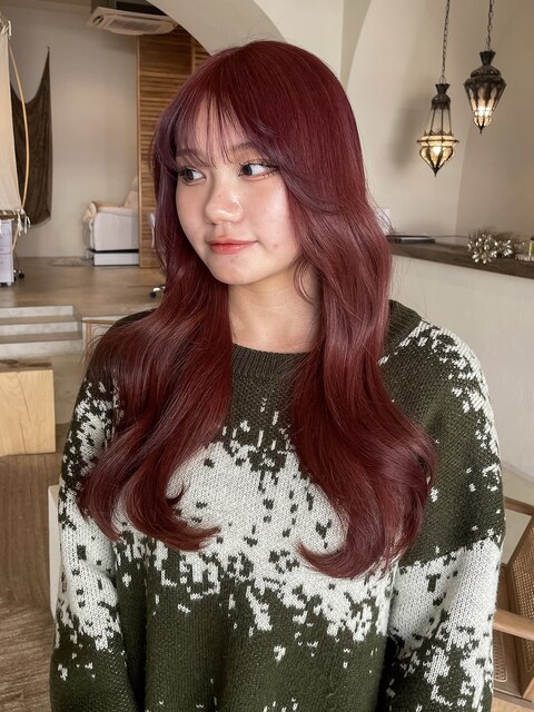 NOA NOA コットン ジンジャードレス ワインレッド（Noa Noa dresses 