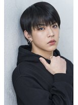 刈り上げシースルーバングマッシュメンズカット