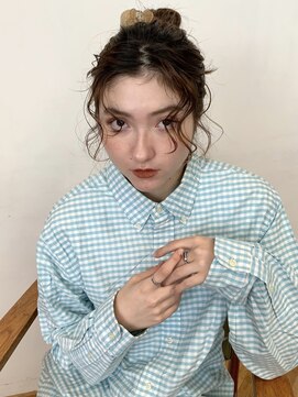 ベフ(Beff) 【beff 2F】前髪パーマ×お団子アレンジ