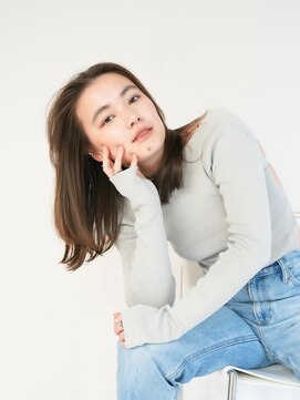 ディジョン(Dijon) 韓国顔まわりレイヤーカットグレージュオリーブベージュブラウン