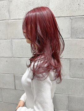 シーク 天神(SEEK) 松尾菫菜/レイヤーカット/レッドカラー/ブリーチ/韓国ヘア