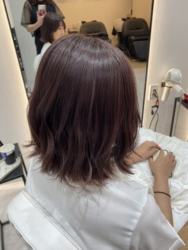 ジーナ 博多筑紫口(Zina) ボブ/切りっぱなしボブ/ラベンダーベージュ/ラベンダーカラー