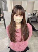 レイヤーカット前髪ロングヘア髪質改善姫カットレイヤー韓国風