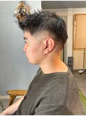 短髪×フェード