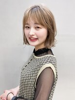 トゥコ(tuco)&nbsp;切りっぱなし　ブロンド　ボブ　モテ　ミニボブ　グラデーション