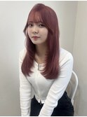 pink × layer cut