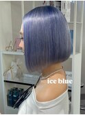 14872艶髪ネイビーブルーブルーシルバーレイヤーブルーカラー