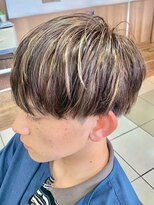 ヘアークリアー 蕨 メンズ おしゃれな大人のデザインカラー ハイライト アッシュ