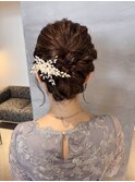 結婚式ヘアセット/アップスタイル/まとめ髪/ヘアアレンジ