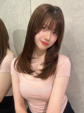 ルームバイシー 新宿(Loom. by Sea) ＊シンプルワンカール×チョコレートブラウン【新宿/韓国ヘア】