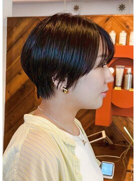 マノ 千歳烏山(MaNO) 大人ショートハイライト髪質改善トリートメント前髪30代40代