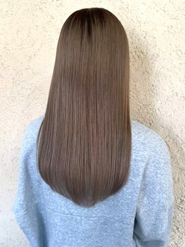 プリモ ココ 鍋島店(Primo coco.) アッシュベージュ 酸性ストレート 髪質改善 ブラウンベージュ