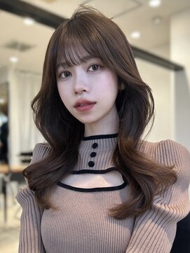 エヌアイ オモテサンドウ(ni omotesando) ☆くびれヘア 顔まわりカット ショコラベージュ☆