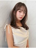 韓国ヘアーハッシュカットレイヤーカットグレージュブリーチ無し